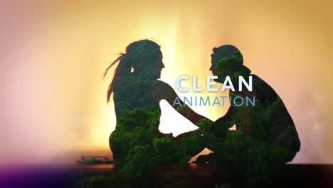 creative video with cat and nature overlays