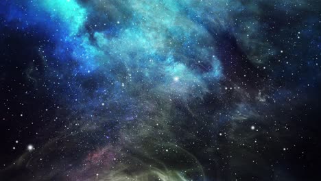 nebula clouds in a dark, star-studded universe