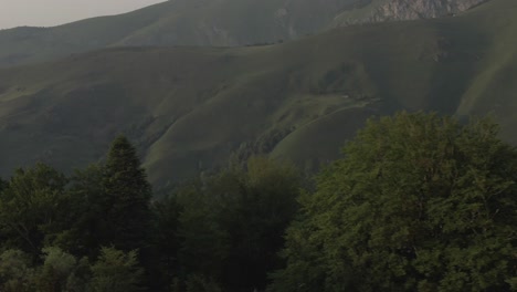 green mountainous landscape on atlantic pyrenees, iraty in france