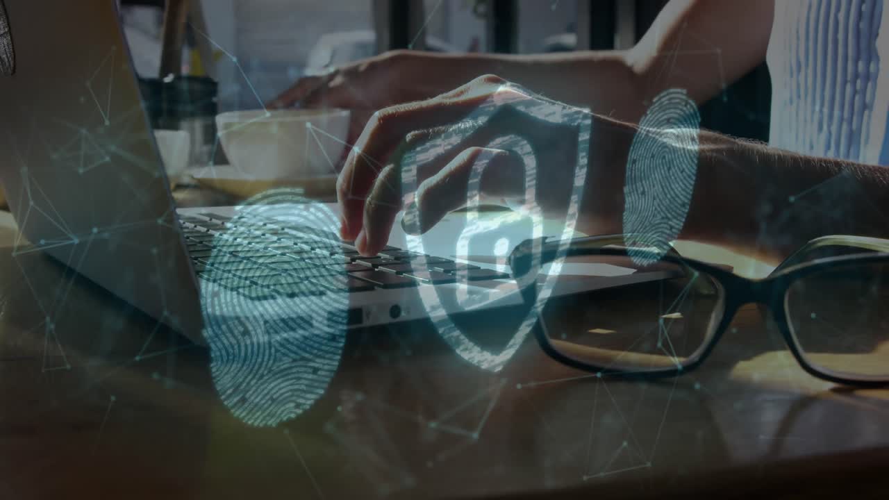 escáner de huellas dactilares, candado de seguridad contra personas que usan portátiles