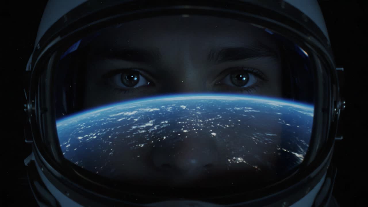 Astonishing View of Earth from Space: A Close-Up with an Astronaut Captures the Beauty and Isolation of Our Planet Against the Vastness of the Cosmos