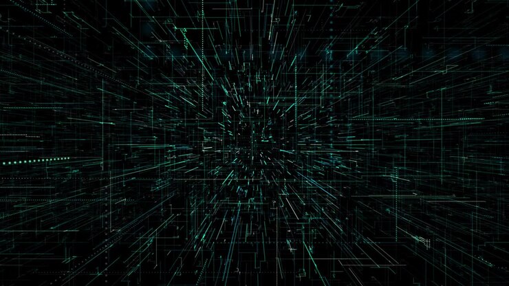 3D Digital looping Technology Network Big Data background.