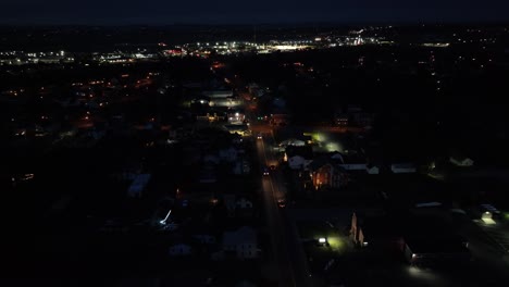 American-town-at-night