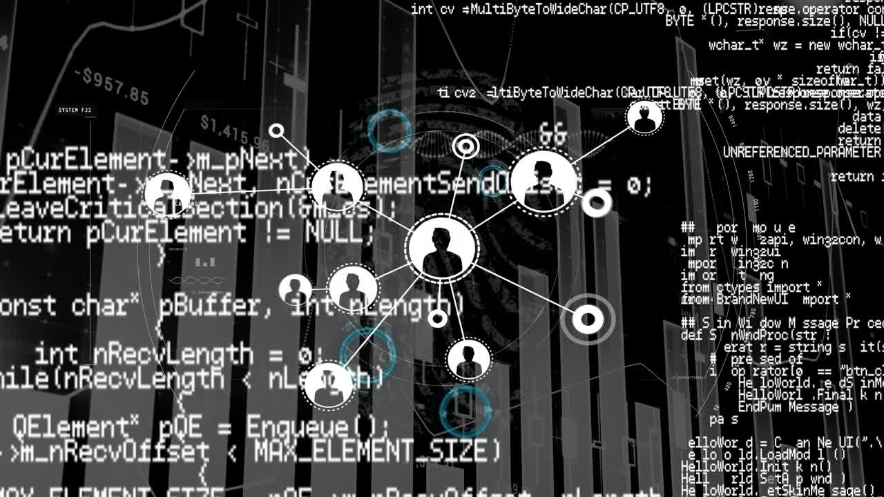 아이콘 위의 데이터 처리의 애니메이션