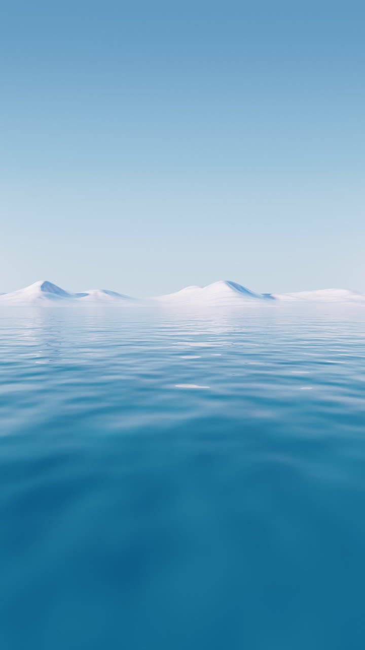 호수와 물 표면의 배경, 3d 렌더링