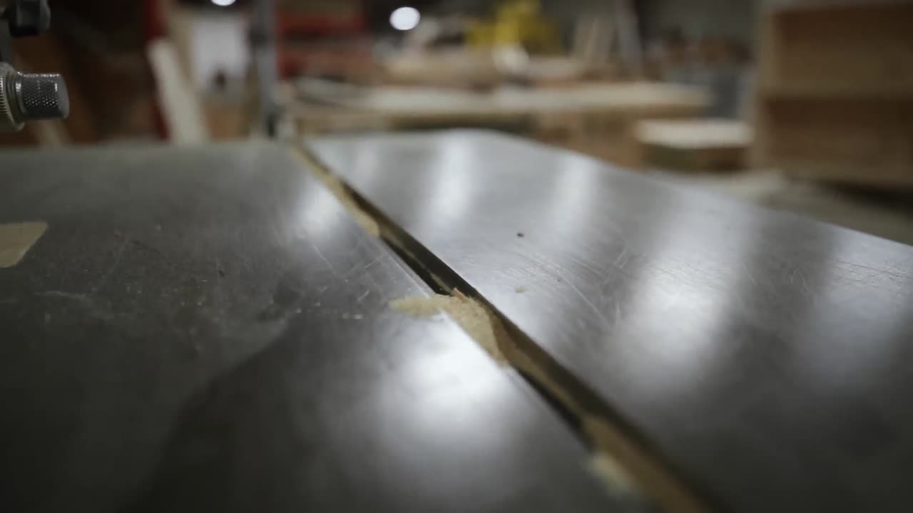 Wood planks in woodshop