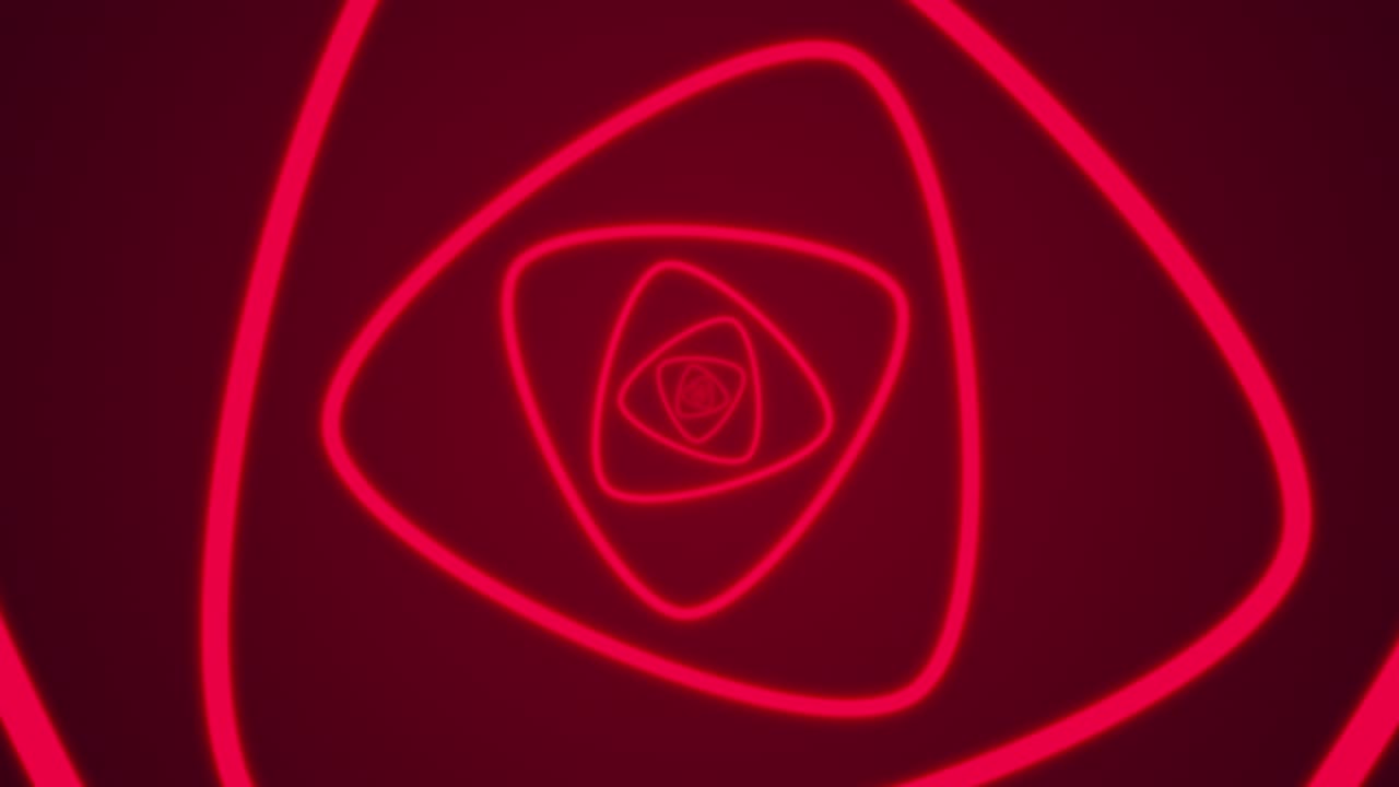 추상적인 파란색 동심 터널 네온 빛나는 루프 가능한 모션 무한