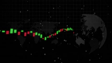 animation of data processing over globe