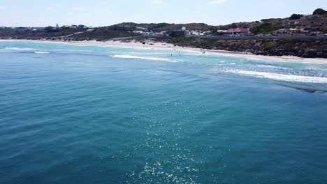 people enjoying a day in the sun at yanchep lagoon, perth, australia