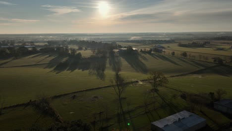 Vista-Aérea-Matutina-De-Las-Tierras-Agrícolas-De-Alabama.