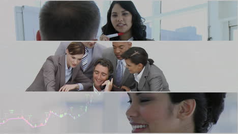 animación de las estadísticas y el procesamiento de datos sobre los empresarios