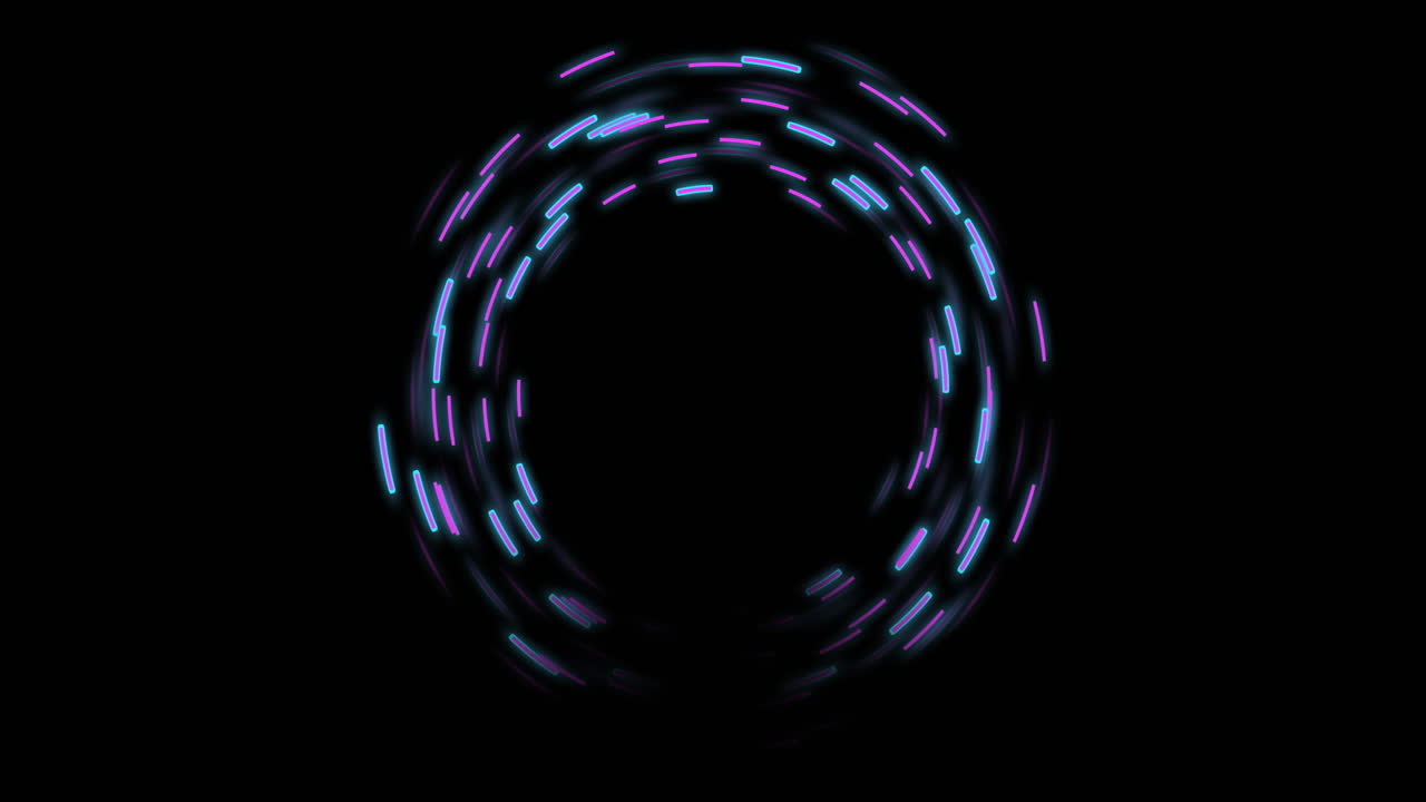 animación de rastros luminosos de transferencia de datos que se mueven sobre un fondo negro