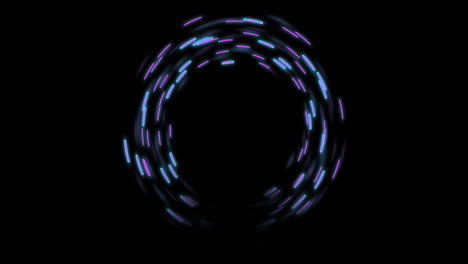 animación de rastros luminosos de transferencia de datos que se mueven sobre un fondo negro