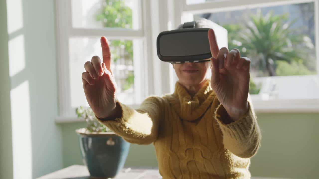 Senior woman at home alone