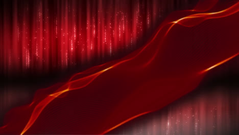 animation of red waves over red and black background