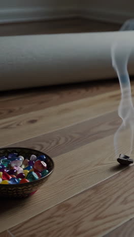 burning material during flooring installation