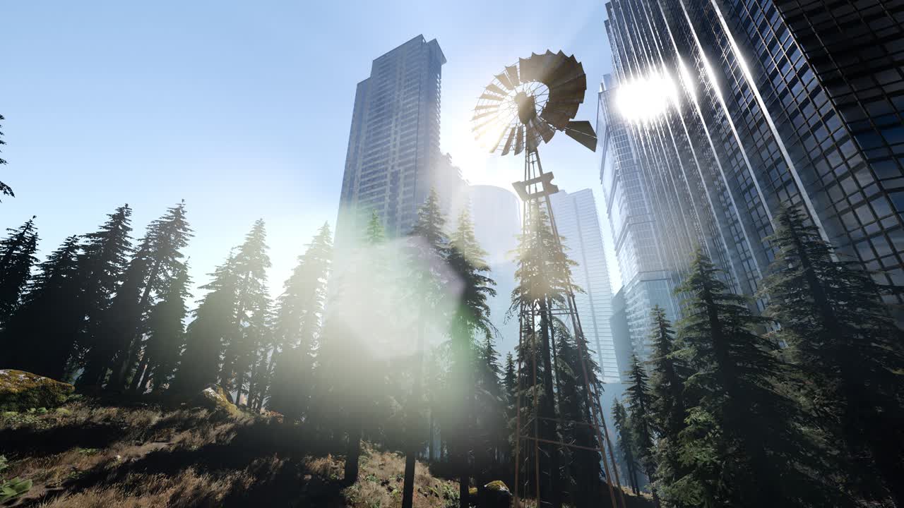 типичная старая ветряная турбина