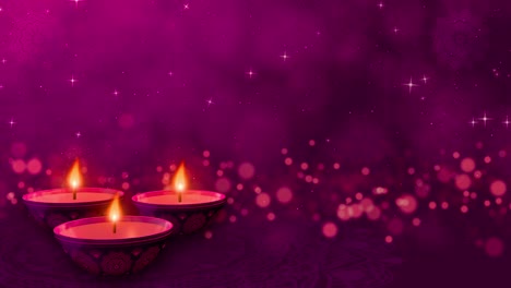 happy diwali indian holiday events on a religious festival diwali. oil lamp animation with bokeh abstract background