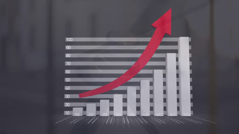 Animation-Der-Statistischen-Datenverarbeitung-Im-Zeitraffer-Von-Menschen,-Die-Auf-Der-Straße-Gehen