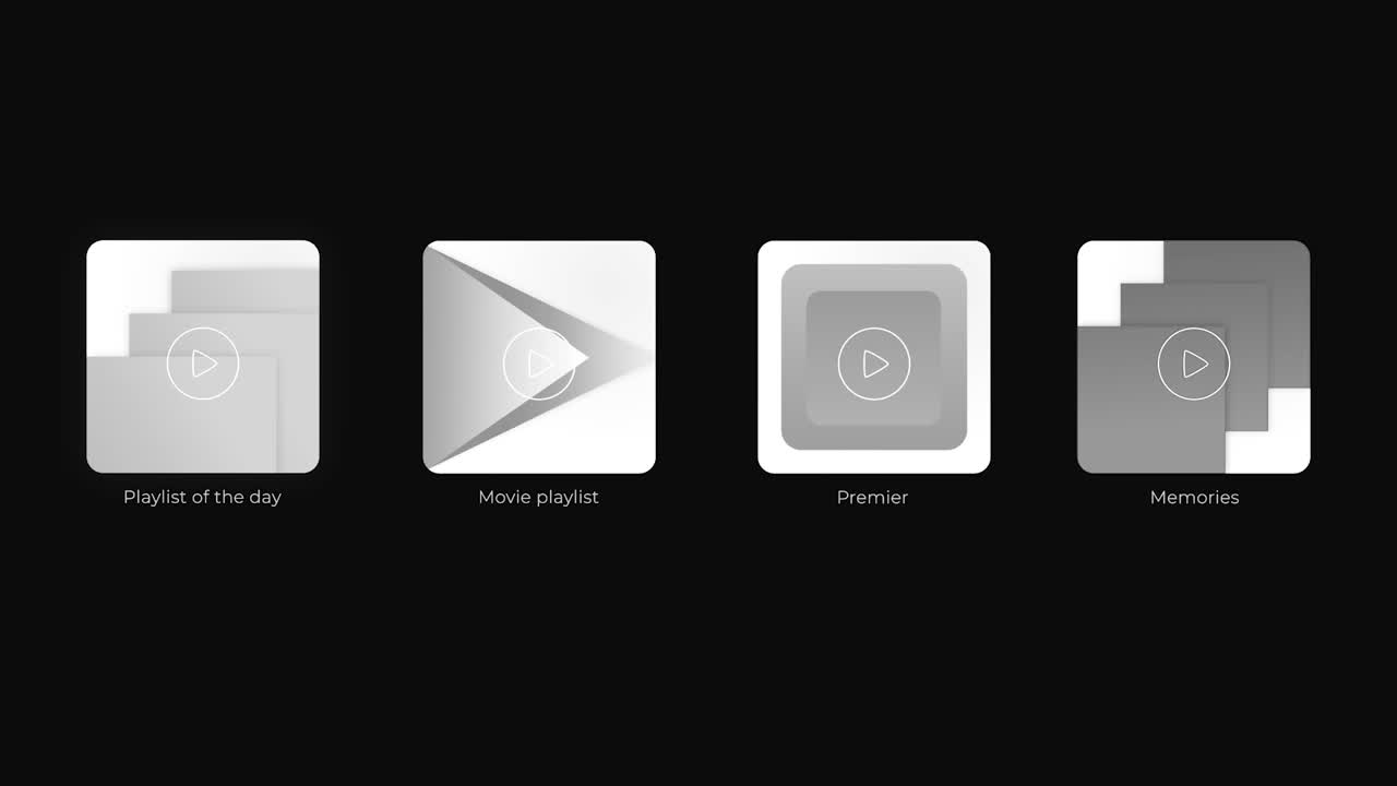 iconos de la lista de reproducción