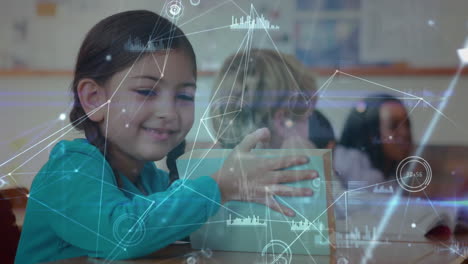 animación de redes de conexiones entre escolares en el aula