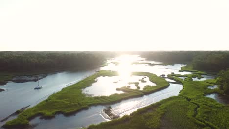 sunrise over the calabash river in north carolina