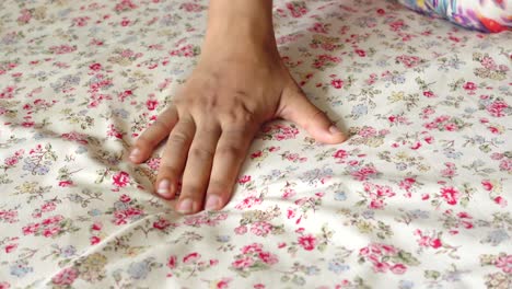 close-up of a floral patterned fabric