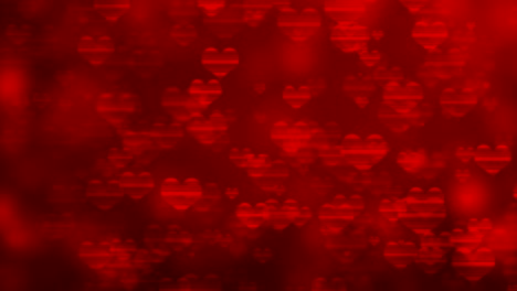 abstract red hearts valentines background -4k