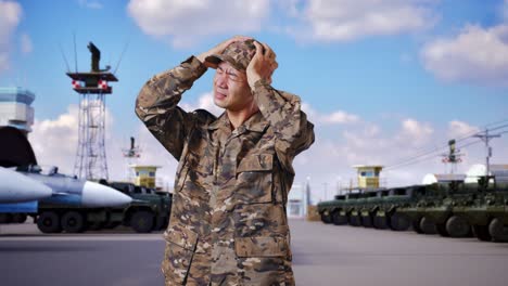 stressed military personnel