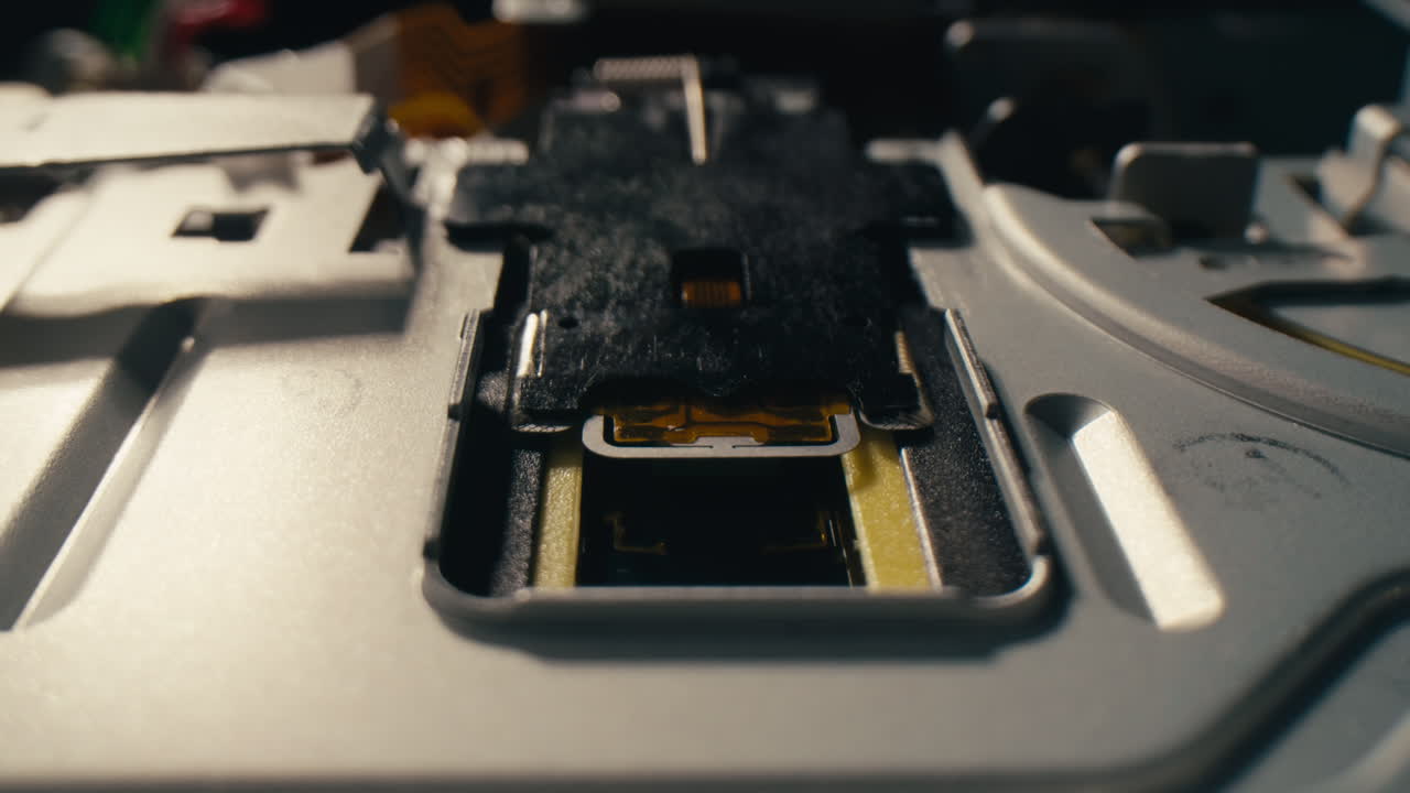 Floppy disc FDD close up, Using diskette for old PC computer macro. Archive programme or Music recorder, playing retro computer games. Vintage device for office, obsolete technology. . High quality 4k footage