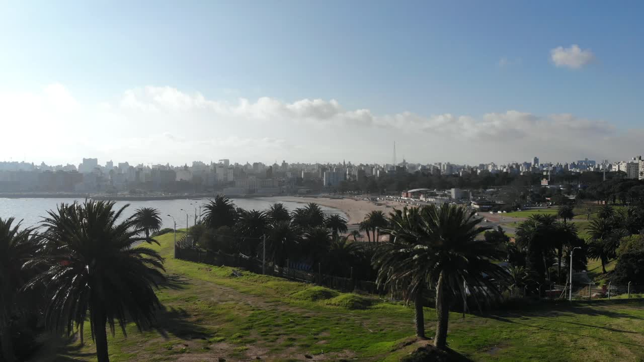 imágenes aéreas de drones en el parque