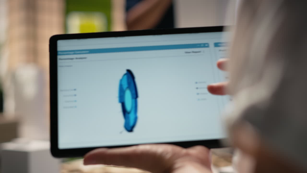 análisis de datos comerciales en la tableta