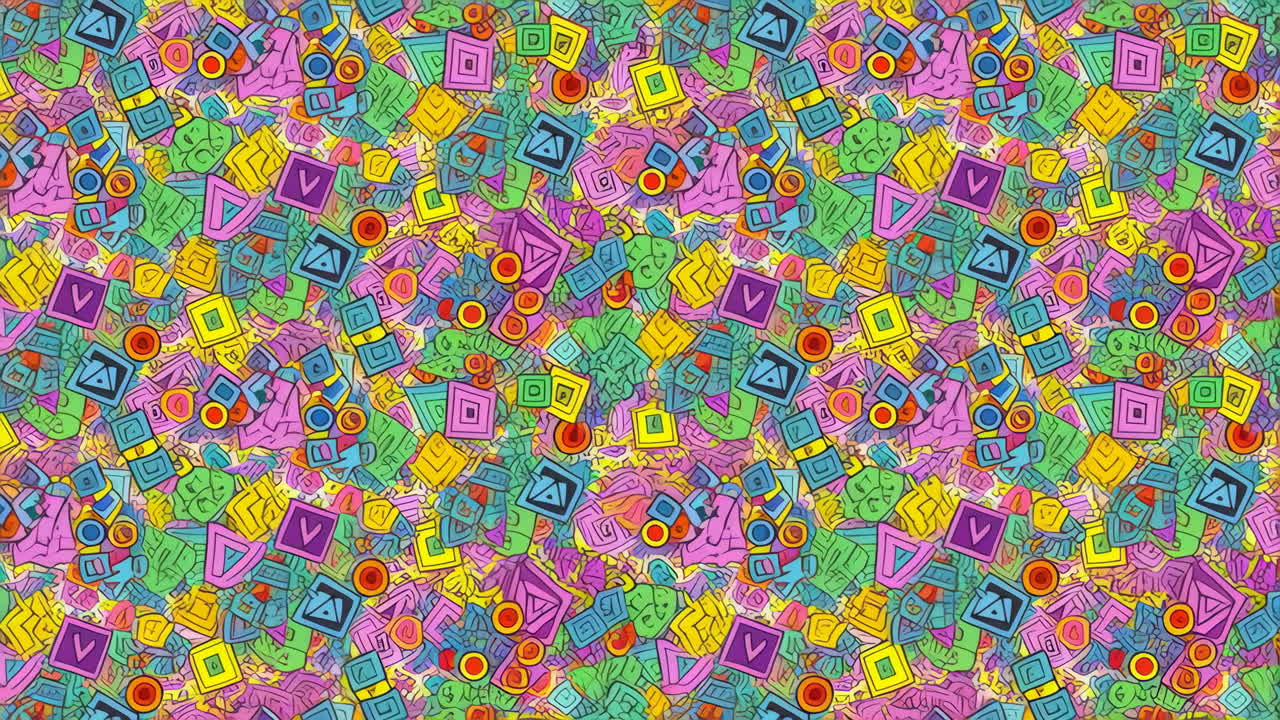 Vibrant Geometric Abstract Seamless Pattern Backgrounds