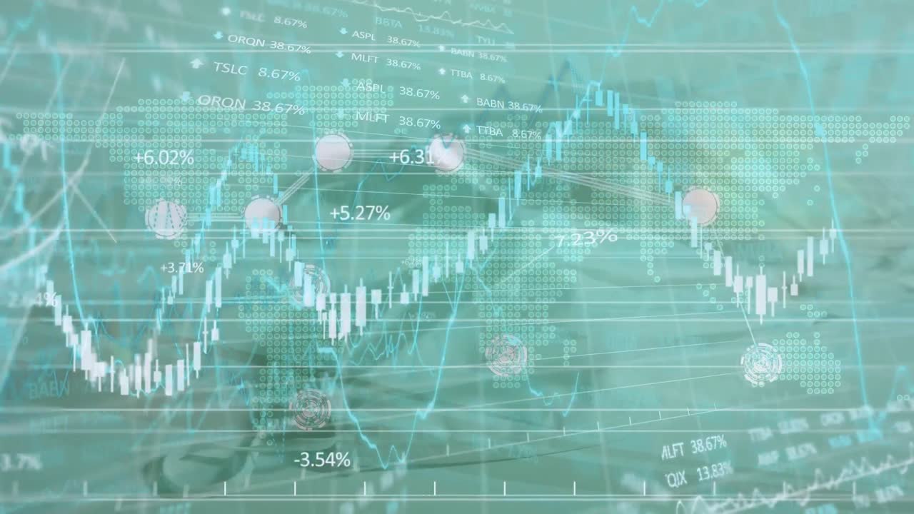 グリッド上で統計と金融データの処理のアニメーション