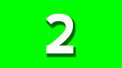 Number-two-2-cartoon-animation-green-screen