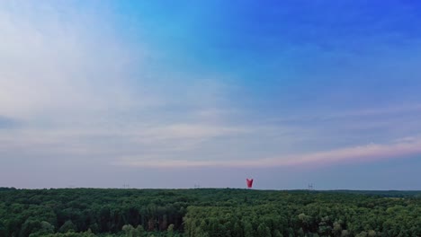 air ballon in the sky. light up lanterns flying to the sky