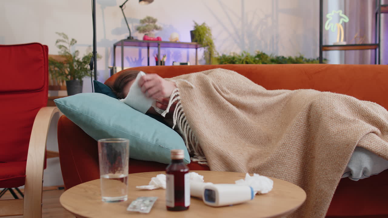 Sick Person on Couch