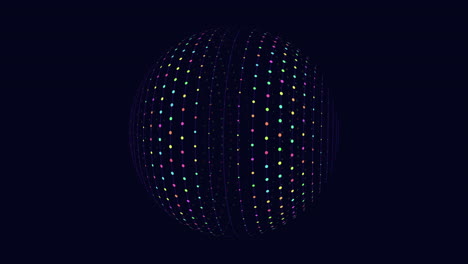 motion abstract and futuristic sphere with dots and lines in dark space 5