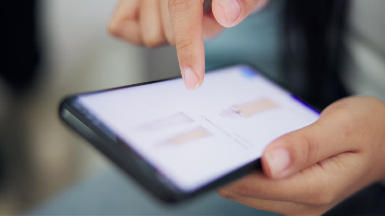 compras en línea, pantalla de teléfono