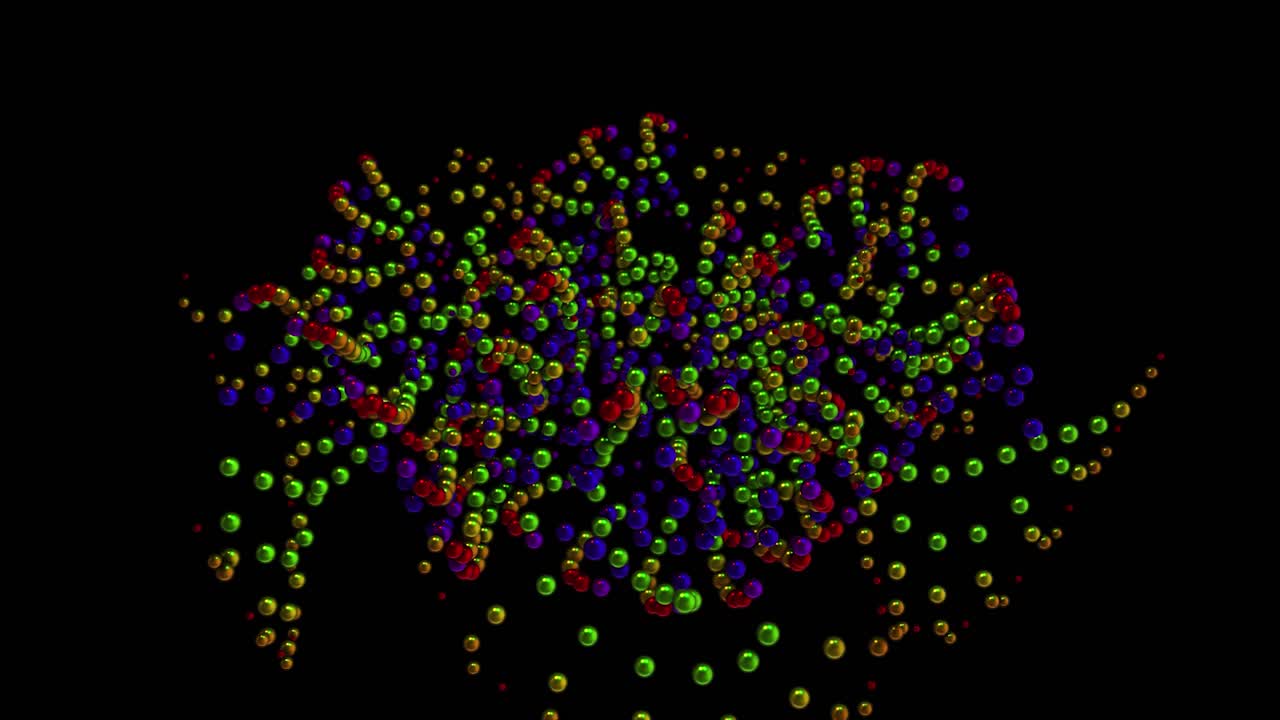 추상적인 다채로운 구체 폭발