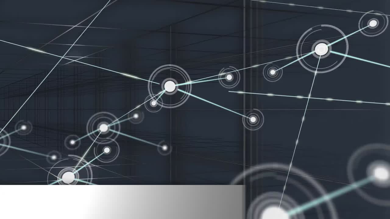 Animation of network of connections over shapes