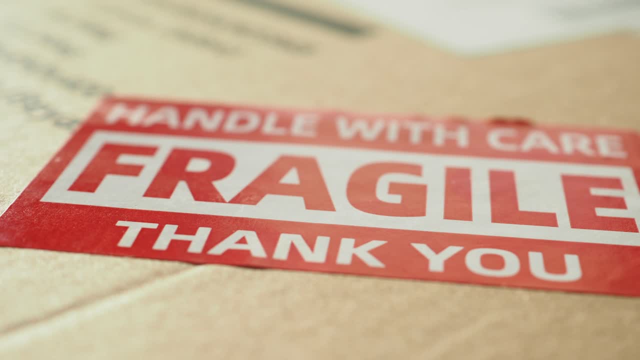 Fragile Handle With Care Package Label
