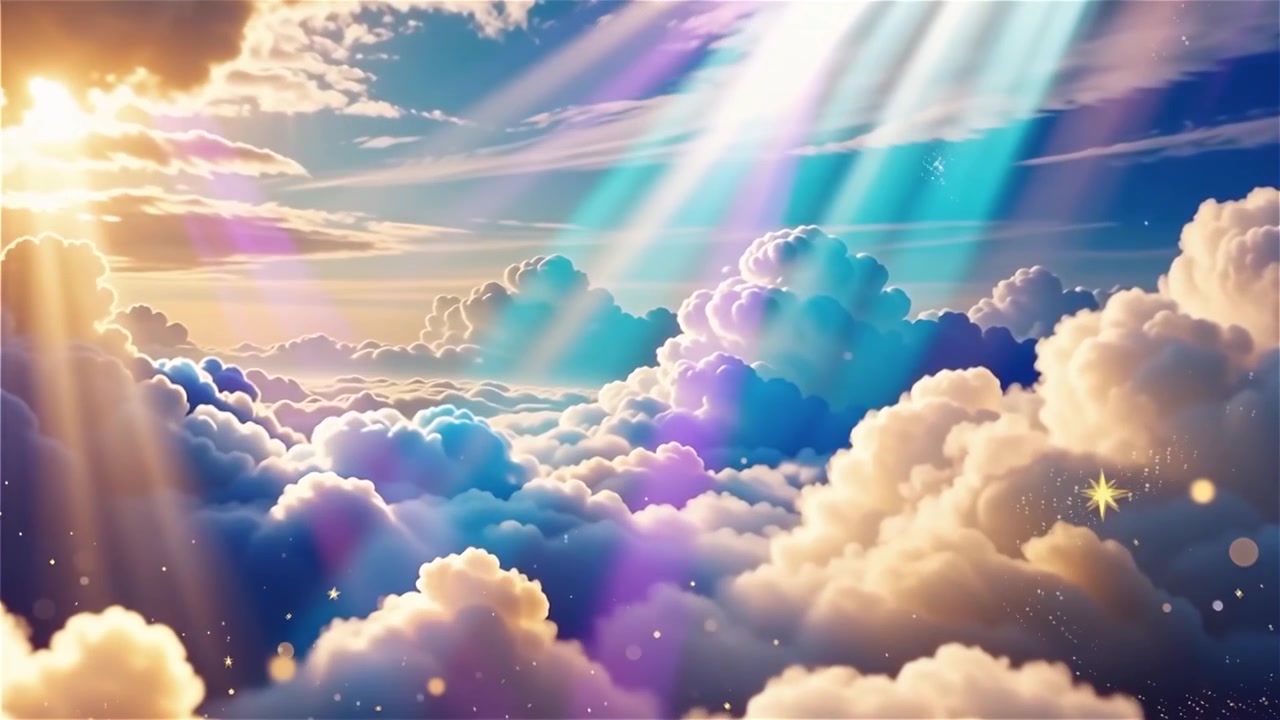 Christian Heavenly Light Worship Background