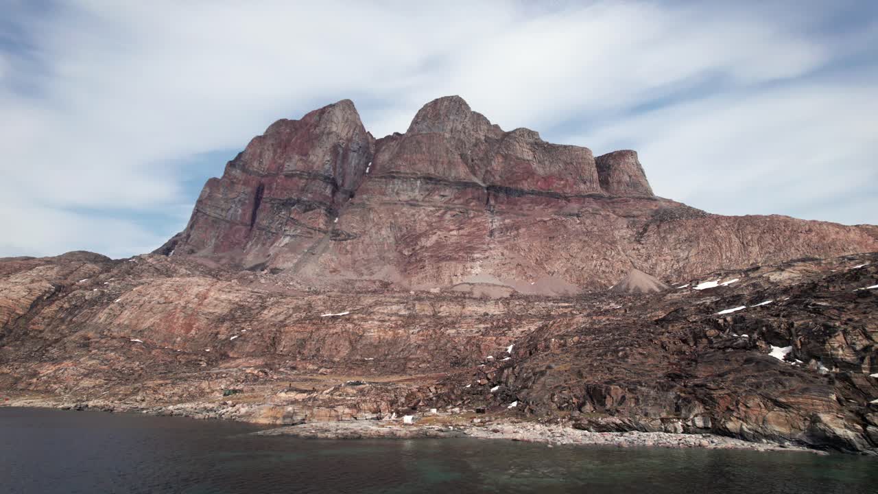 Drone View of a Stunning Mountain in the Uummannaq Fjord, Greenland