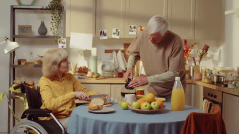 senior couple in kitchen