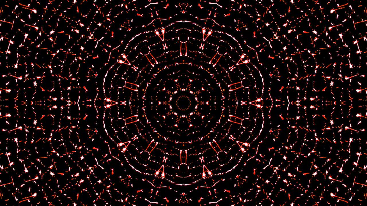 hermoso caleidoscopio abstracto que brilla, una luz radiante que regula los movimientos sutiles