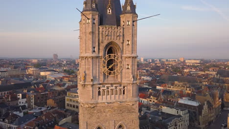 Aerial-Parallax-shot-of-Old-Bell-Tower