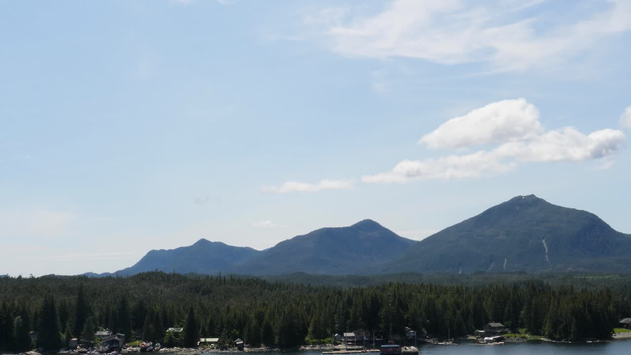 Waterplane flying over Ketchikan, Alaska.