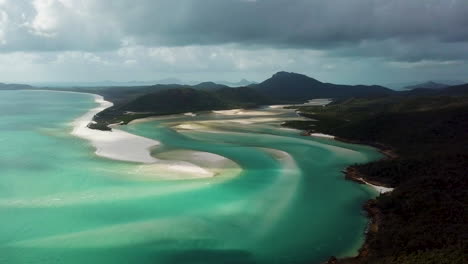 cinematic drone shot of whitsunday islands