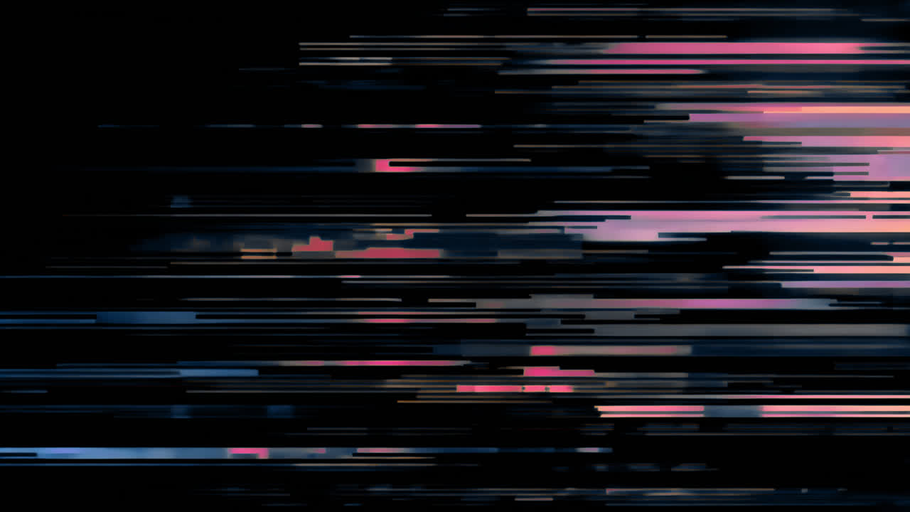 Abstract digital neon lines animated overlay, transparent 4K video, alpha channel, ProRes 4444